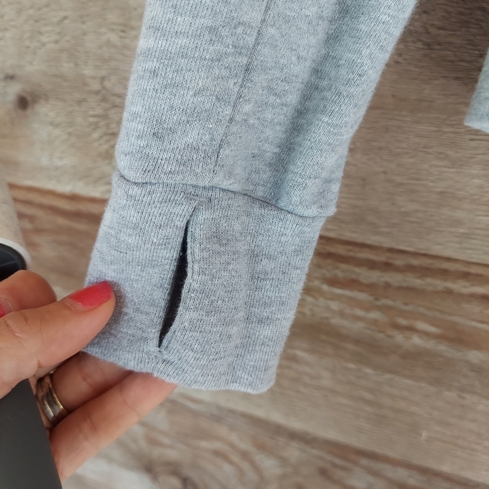 Fabletics Gray Ginger Backless Sweatshirt Xsmall - image 4